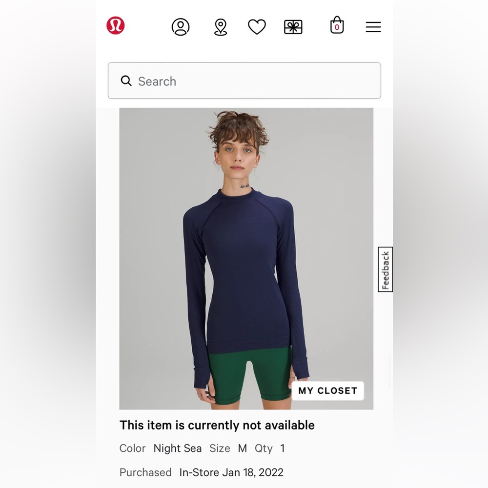 LuLulemon cashmere sweater size medium